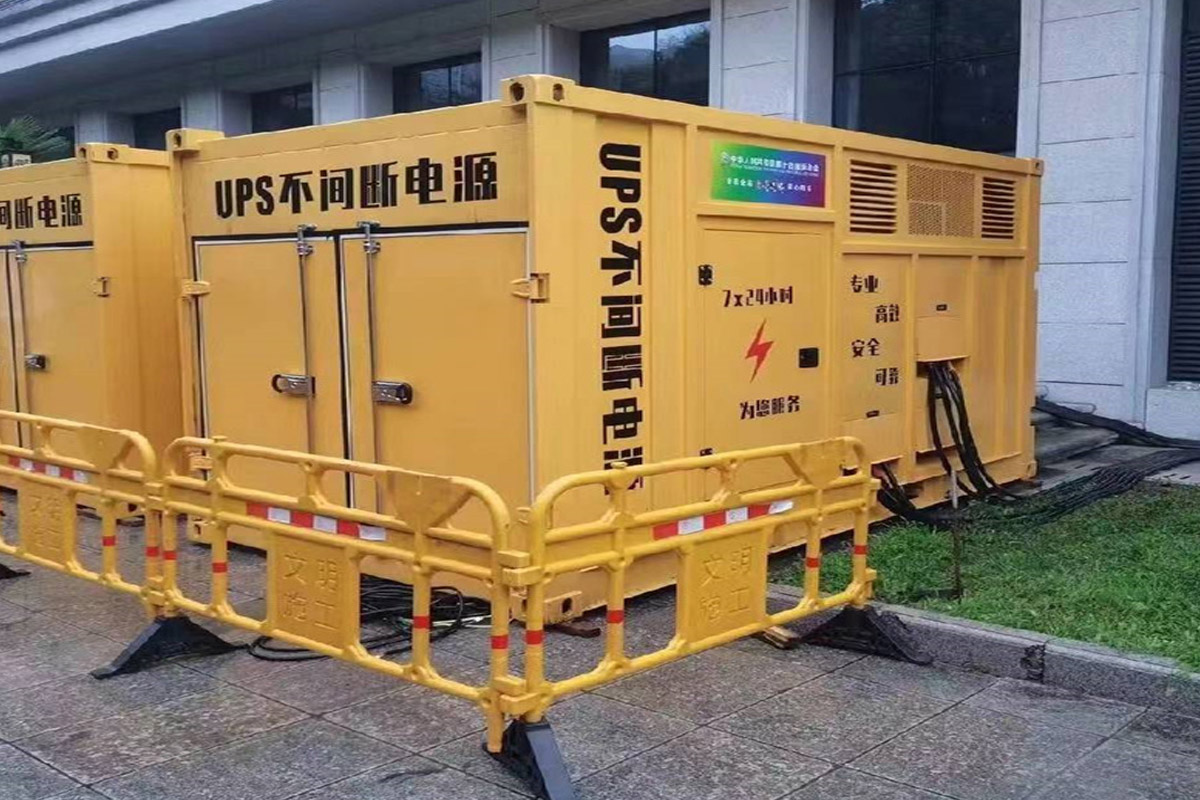 白碱滩发电机租赁施工现场