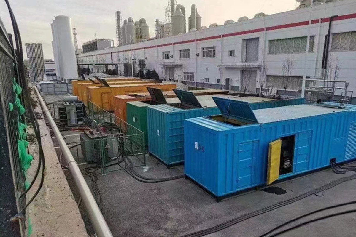 白碱滩发电机租赁施工现场
